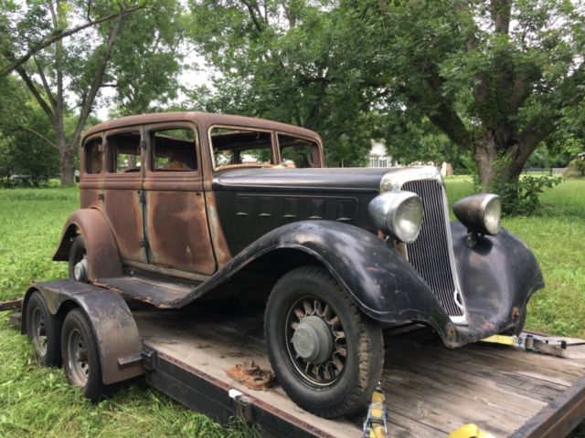 1933 Rust & Black Chrysler CO  4 Door Sedan CO. 4 Door Sedan