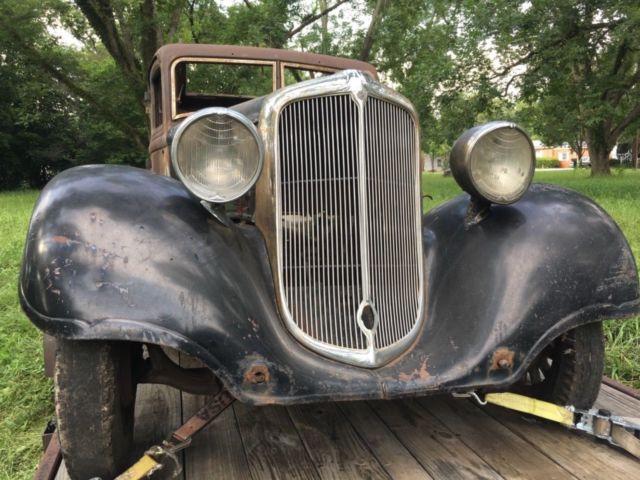 1933 Rust & Black Chrysler CO  4 Door Sedan CO. 4 Door Sedan