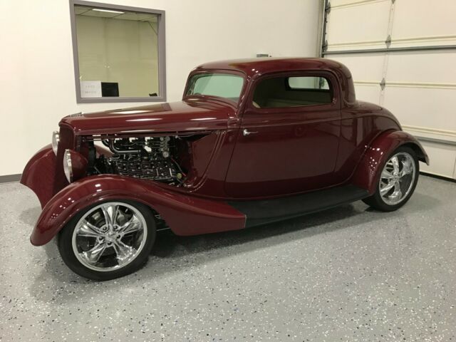1933 Burgundy Ford 3 Window Coupe