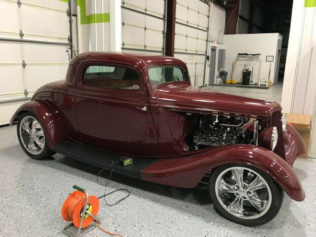 1933 Burgundy Ford 3 Window Coupe