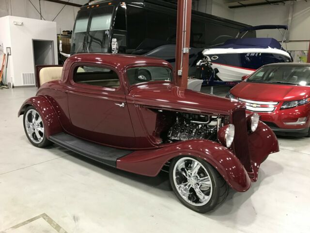1933 Burgundy Ford 3 Window Coupe