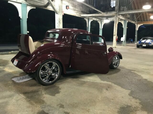 1933 Burgundy Ford 3 Window Coupe