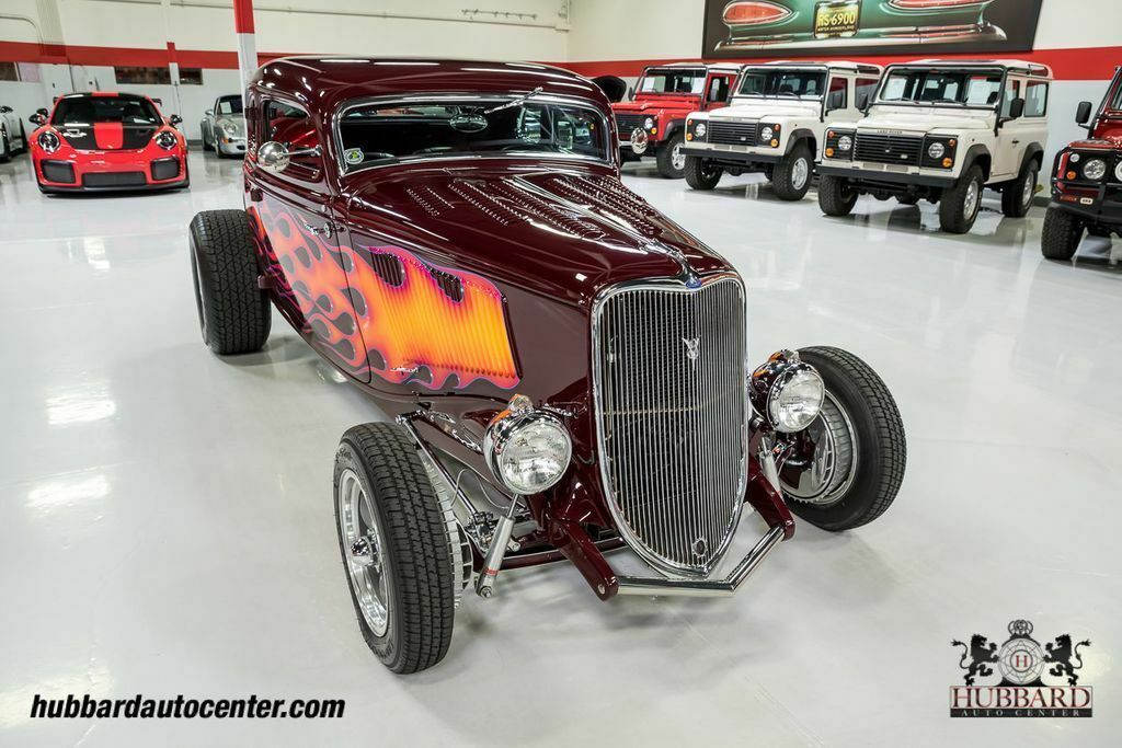 1933 Burgundy Ford 5 Window Coupe Coupe