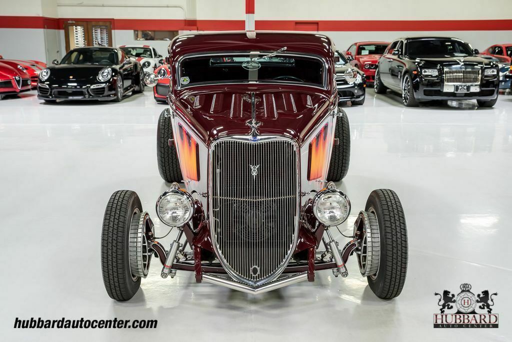 1933 Burgundy Ford 5 Window Coupe Coupe