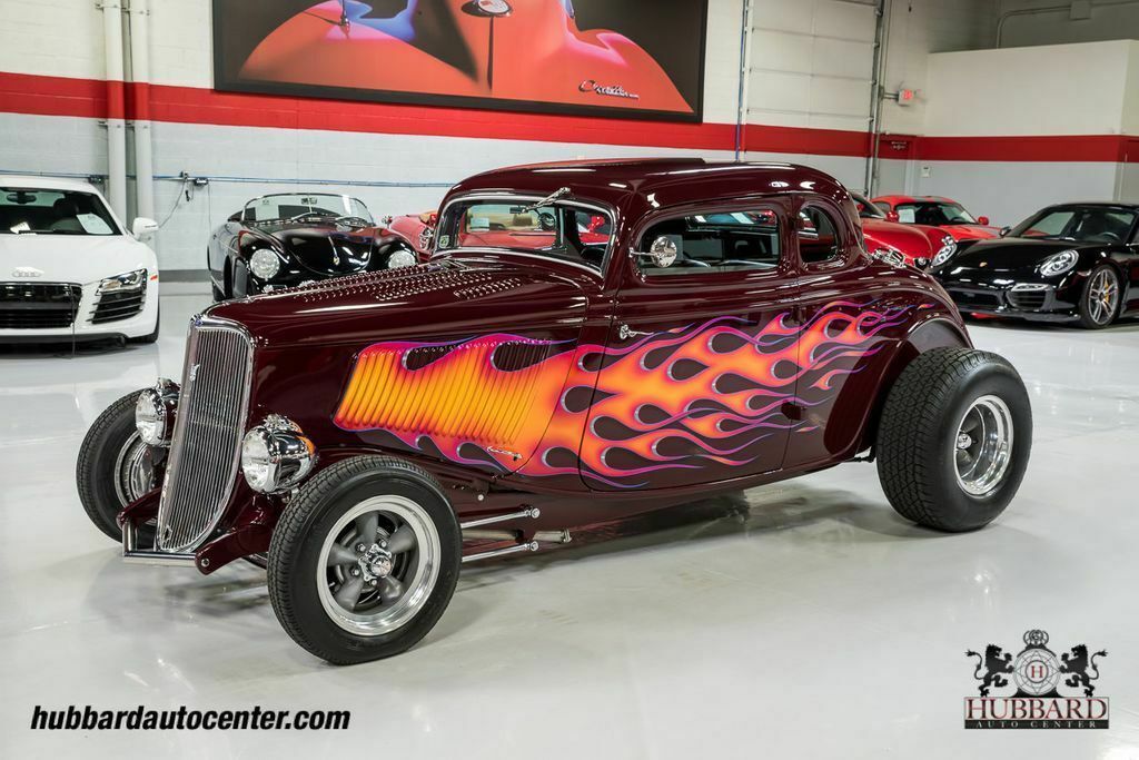 1933 Burgundy Ford 5 Window Coupe Coupe