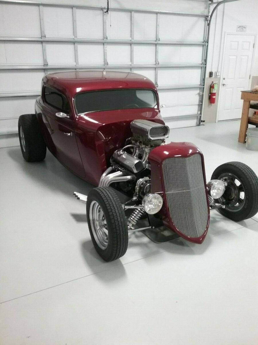 1933 White Ford Coupe Hankster fiberglass body