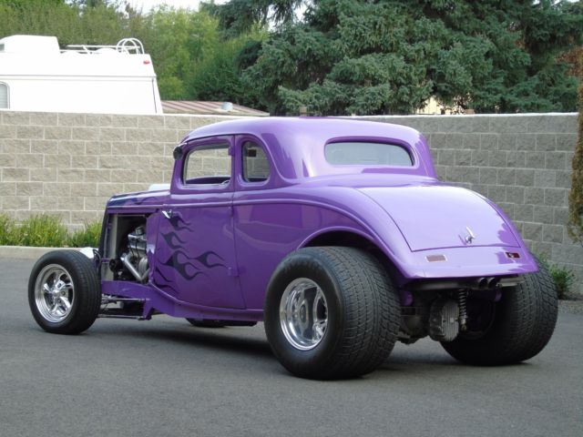 1933 Purple Ford 5 Window Coupe