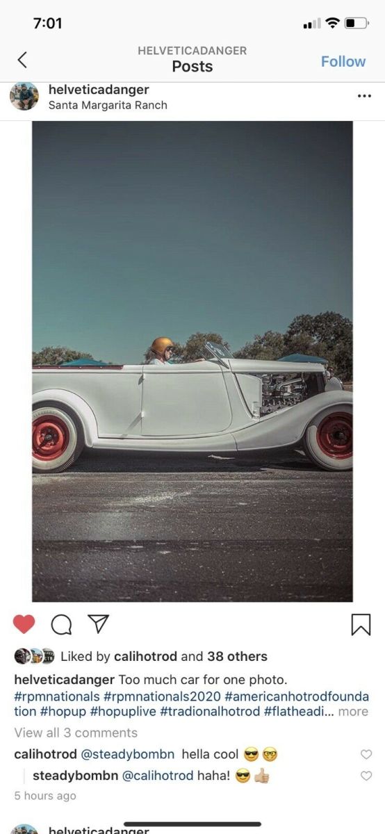 1933 White Ford Roadster