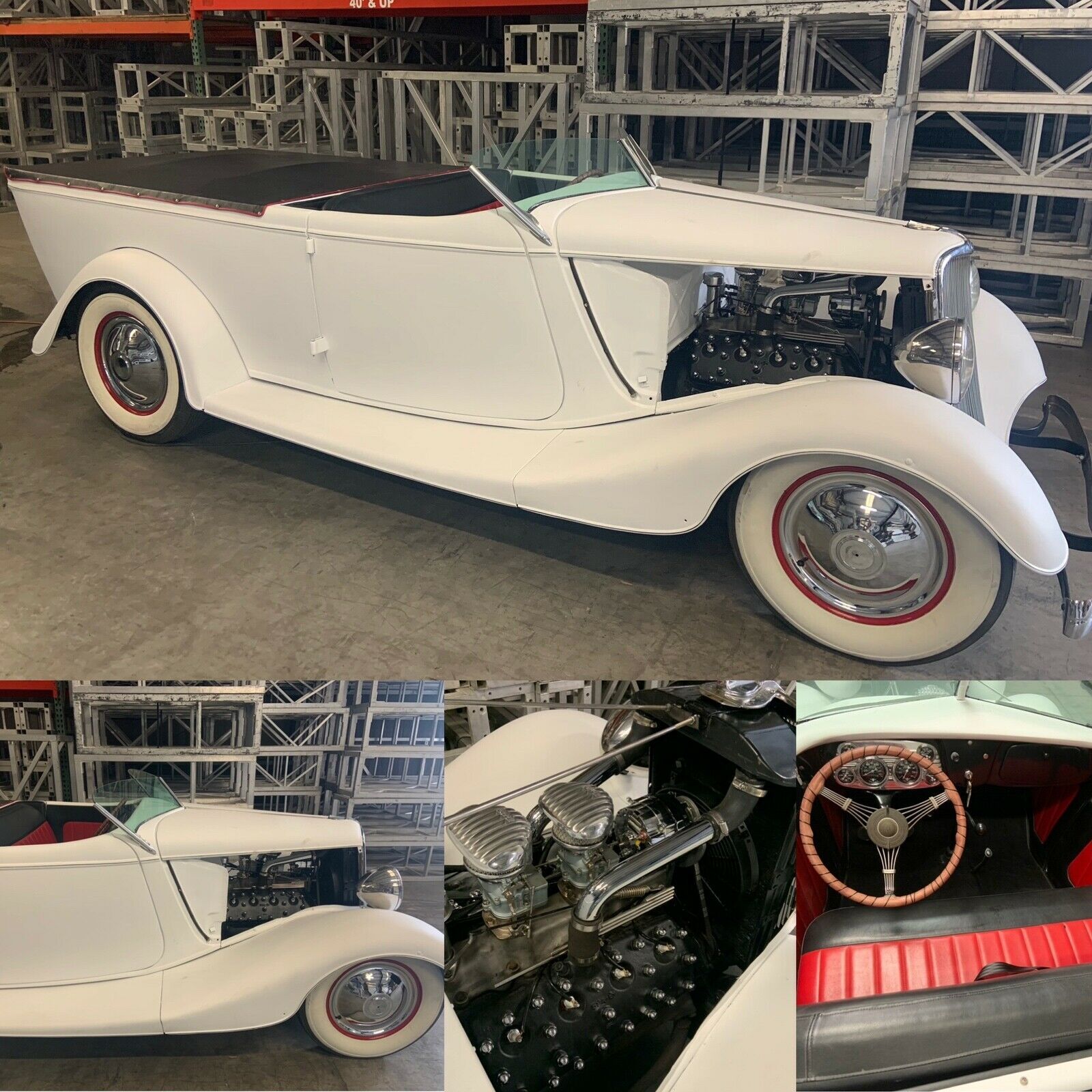 1933 White Ford Roadster