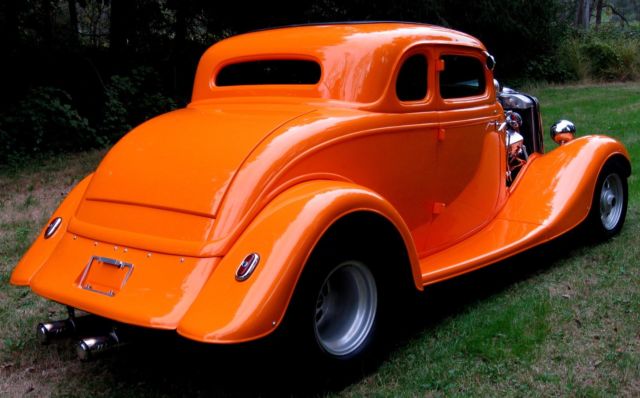 1934 Tangerine Ford 5 Window Coupe Coupe