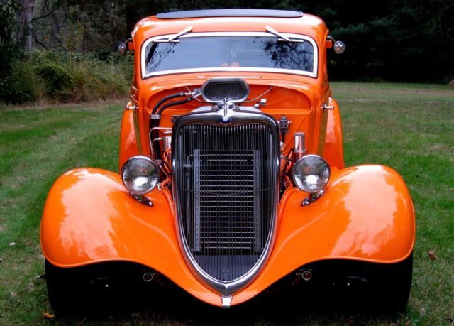 1934 Tangerine Ford 5 Window Coupe Coupe