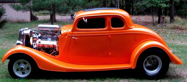 1934 Tangerine Ford 5 Window Coupe Coupe