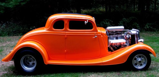 1934 Tangerine Ford 5 Window Coupe Coupe