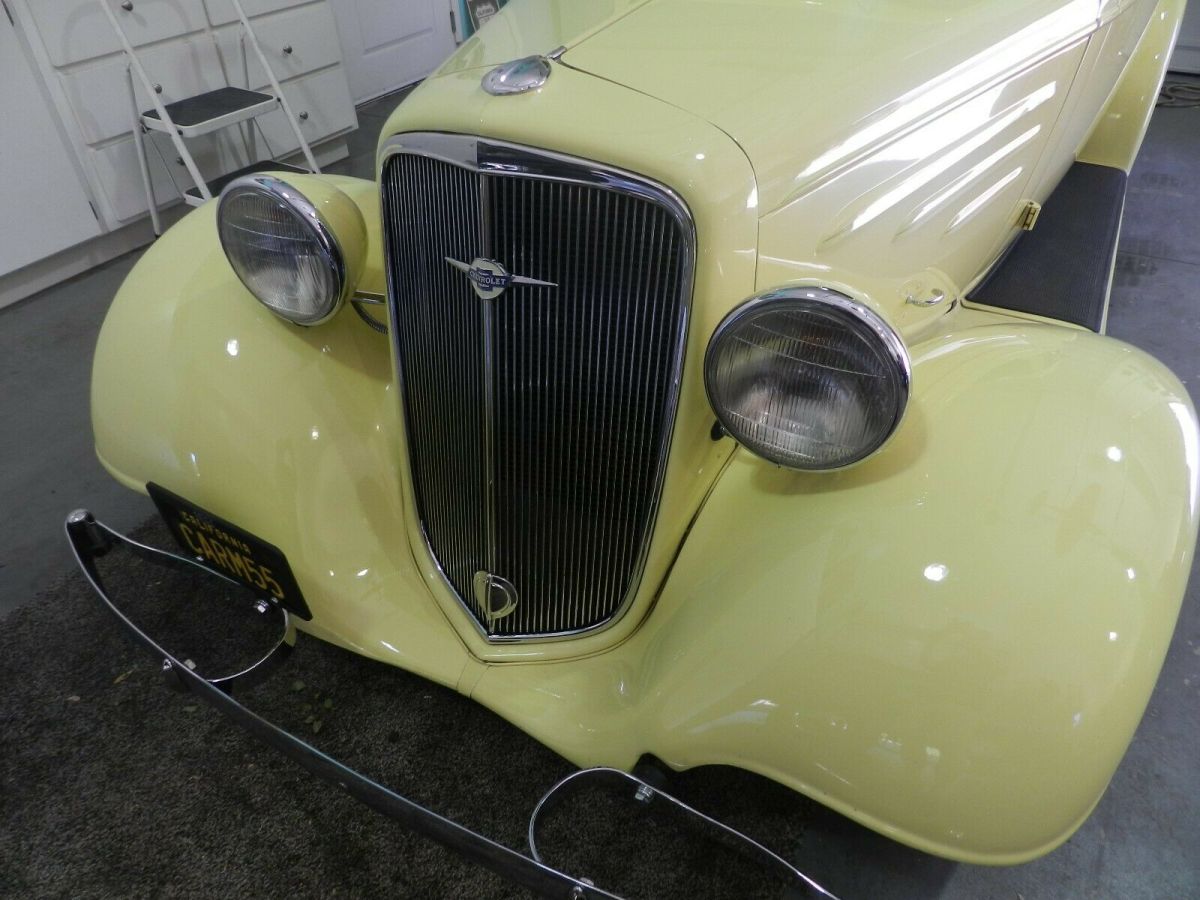 1934 Canary Yellow Chevrolet Coupe 3 Window Coupe