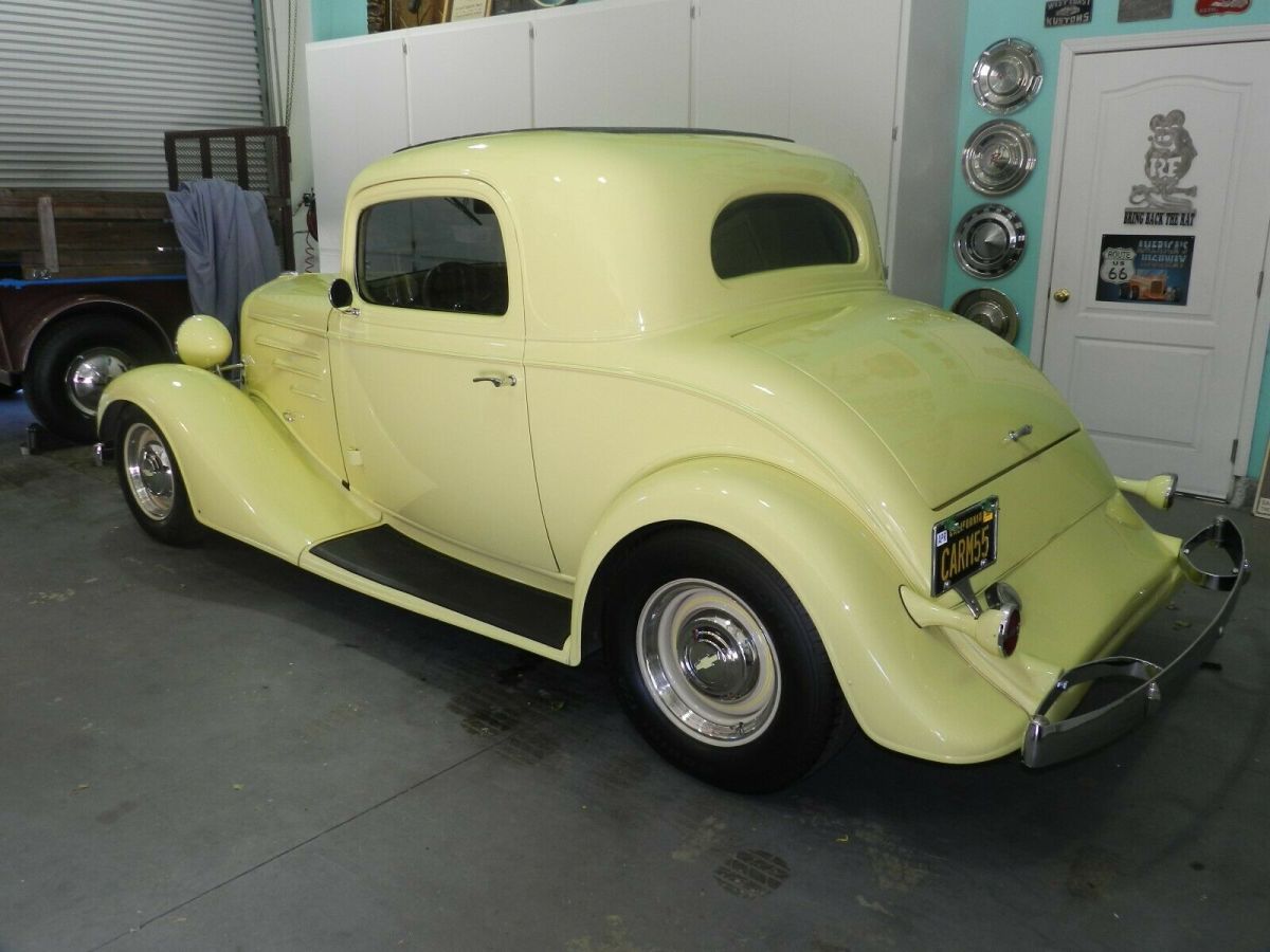 1934 Canary Yellow Chevrolet Coupe 3 Window Coupe