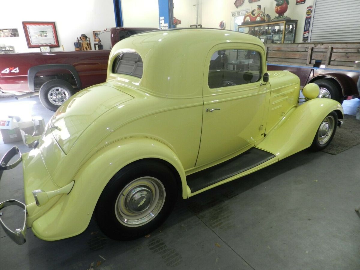 1934 Canary Yellow Chevrolet Coupe 3 Window Coupe