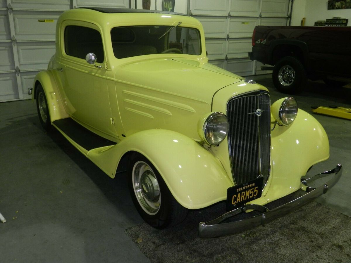 1934 Canary Yellow Chevrolet Coupe 3 Window Coupe