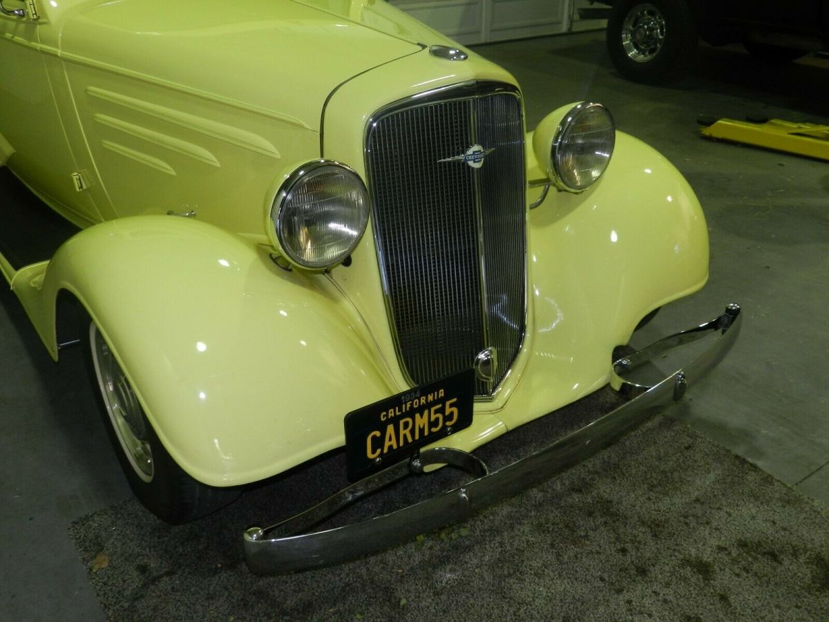 1934 Canary Yellow Chevrolet Coupe 3 Window Coupe