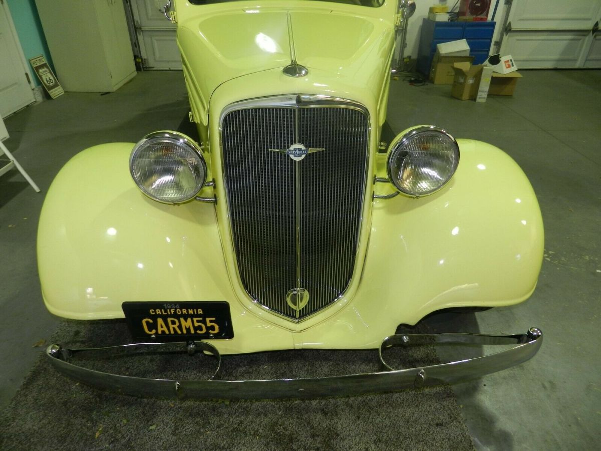 1934 Canary Yellow Chevrolet Coupe 3 Window Coupe