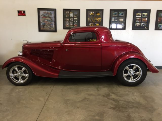 1934 Maroon/Burgundy Ford Other 3 window coupe