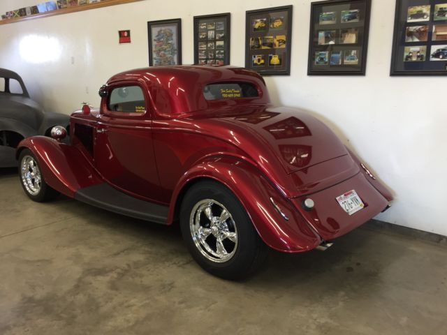 1934 Maroon/Burgundy Ford Other 3 window coupe