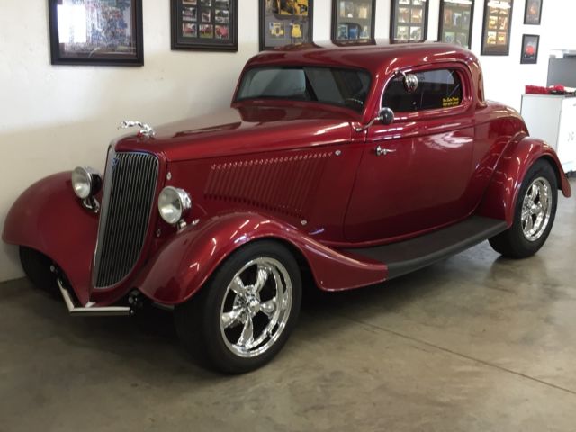 1934 Maroon/Burgundy Ford Other 3 window coupe