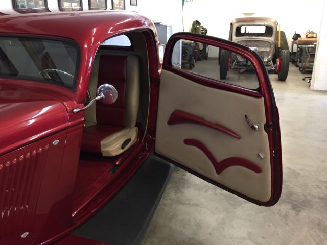 1934 Maroon/Burgundy Ford Other 3 window coupe