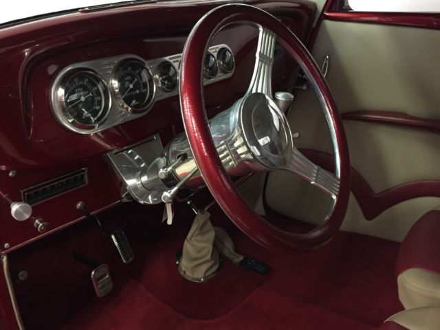 1934 Maroon/Burgundy Ford Other 3 window coupe
