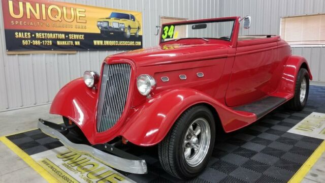 1934 Red Ford Cabriolet Convertible