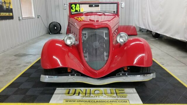 1934 Red Ford Cabriolet Convertible