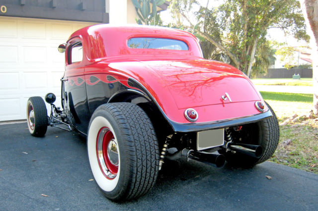 1934 Corvette Tuxedo Black and Torch Red Ford Other Street Rod
