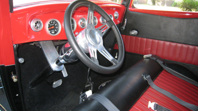 1934 Corvette Tuxedo Black and Torch Red Ford Other Street Rod