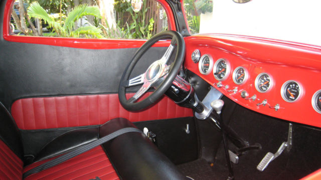 1934 Corvette Tuxedo Black and Torch Red Ford Other Street Rod