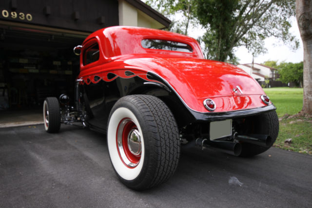 1934 Corvette Tuxedo Black and Torch Red Ford Other Street Rod