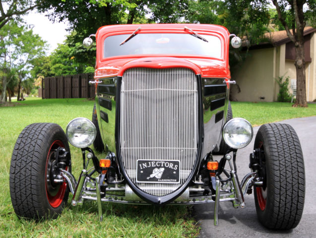 1934 Corvette Tuxedo Black and Torch Red Ford Other Street Rod