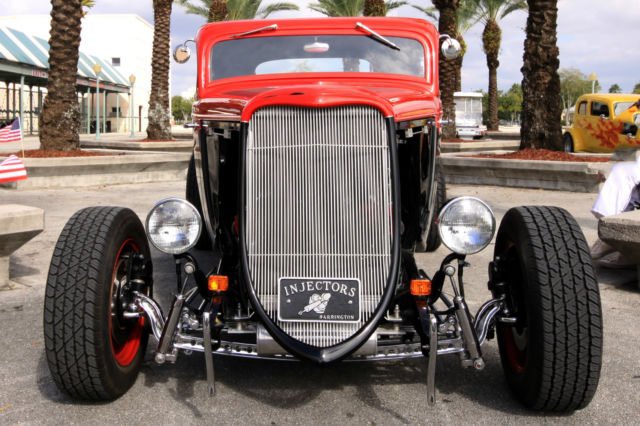 1934 Corvette Tuxedo Black and Torch Red Ford Other Street Rod