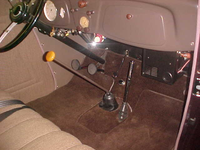 1934 dark maroon Ford 3 window coupe Coupe