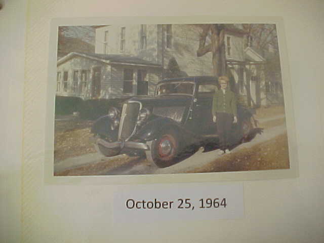 1934 maroon Ford three window coupe Coupe