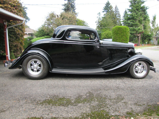 1934 Black Ford Three Window Coupe Coupe