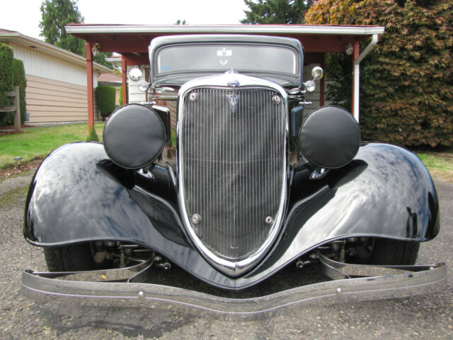 1934 Black Ford Three Window Coupe Coupe