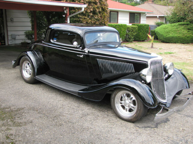 1934 Black Ford Three Window Coupe Coupe