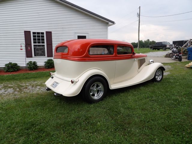 1934 Orange & Beige Ford Model A Sedan