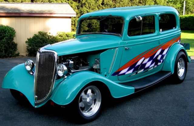 1934 Jade with Custom Graphics Ford Tudor 2 Door Sedan