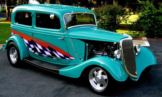 1934 Jade with Custom Graphics Ford Tudor 2 Door Sedan