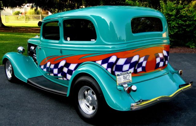 1934 Jade with Custom Graphics Ford Tudor 2 Door Sedan