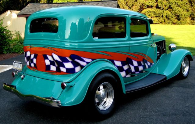 1934 Jade with Custom Graphics Ford Tudor 2 Door Sedan