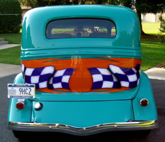 1934 Jade with Custom Graphics Ford Tudor 2 Door Sedan