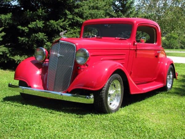 1934 Red Chevrolet Other 3 window coupe