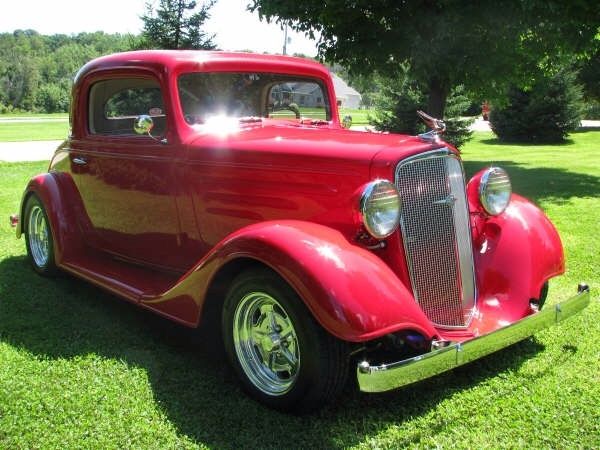 1934 Red Chevrolet Other 3 window coupe