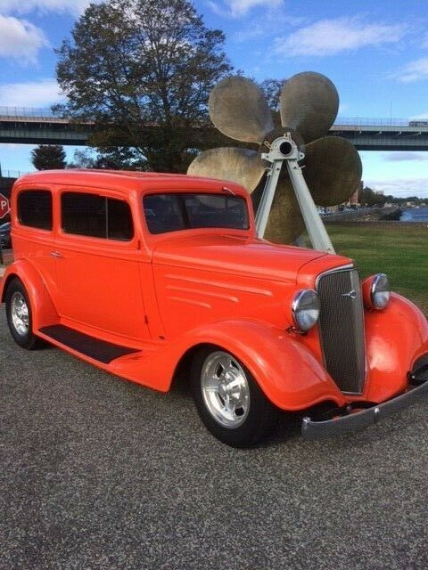 1935 Orange Chevrolet Chevy Sedan